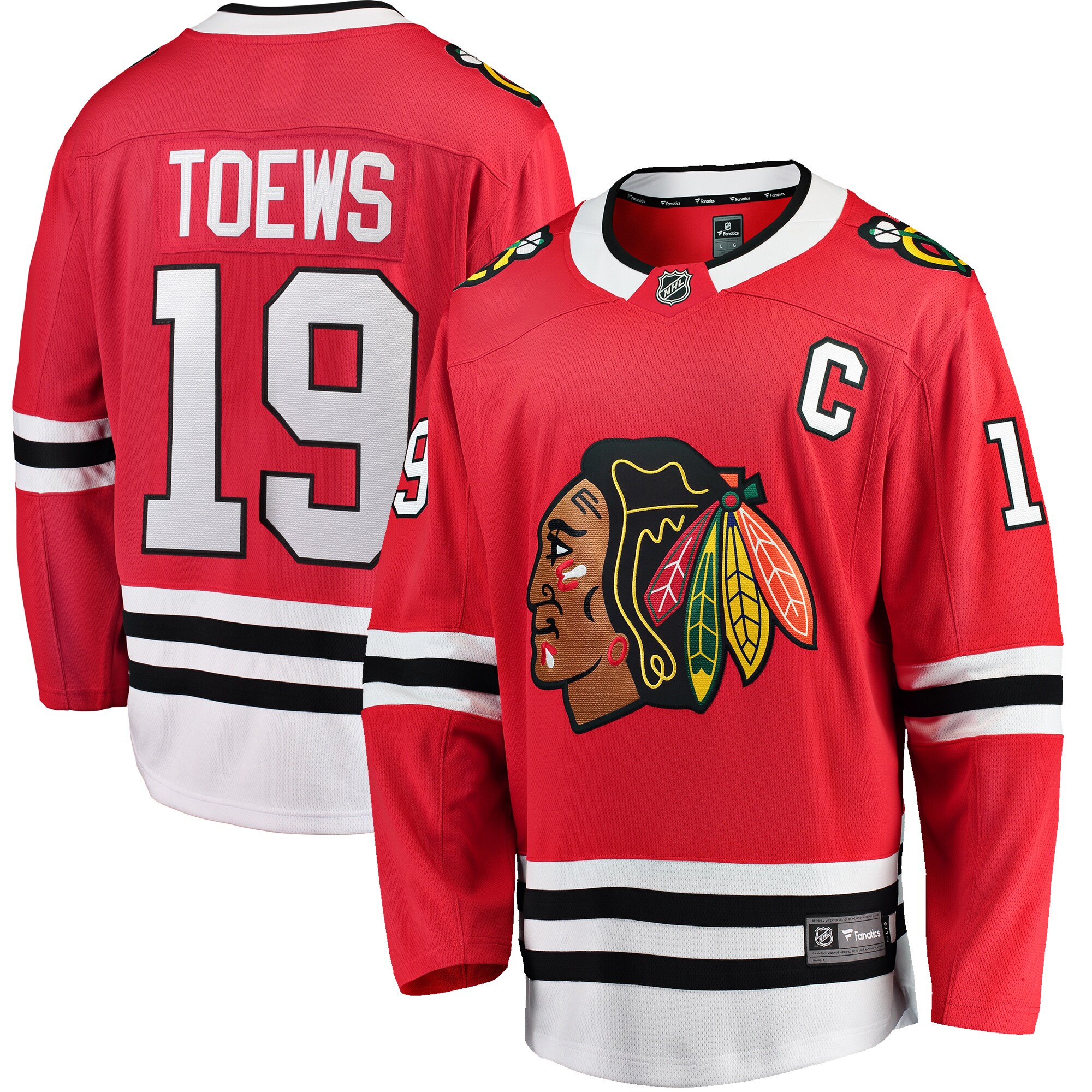 Jonathan Toews Chicago Blackhawks Fanatics Breakaway Player Jersey – Red