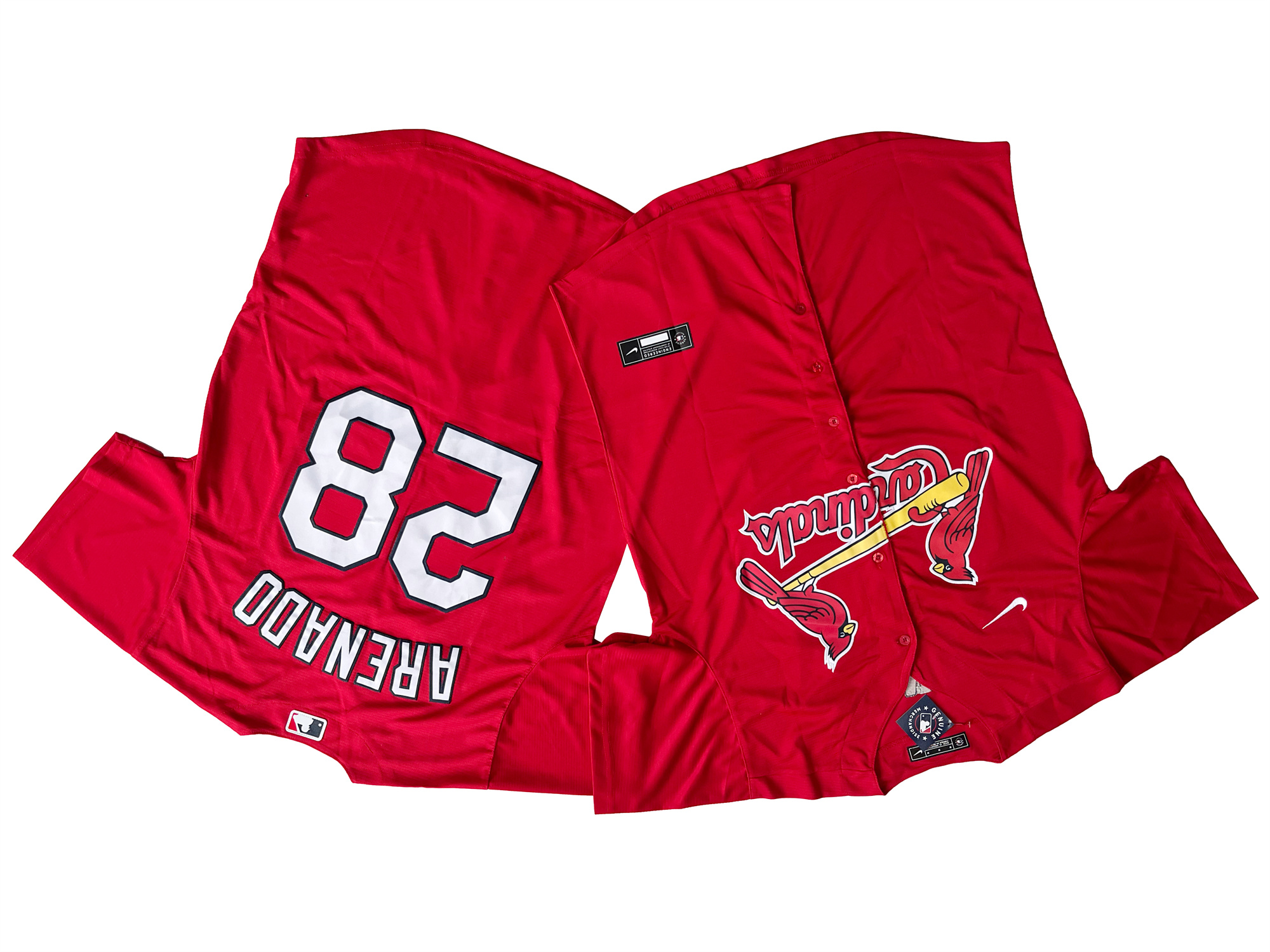 Men's St. Louis Cardinals Nolan Arenado #28 Red Alternate Official Replica Player Jersey