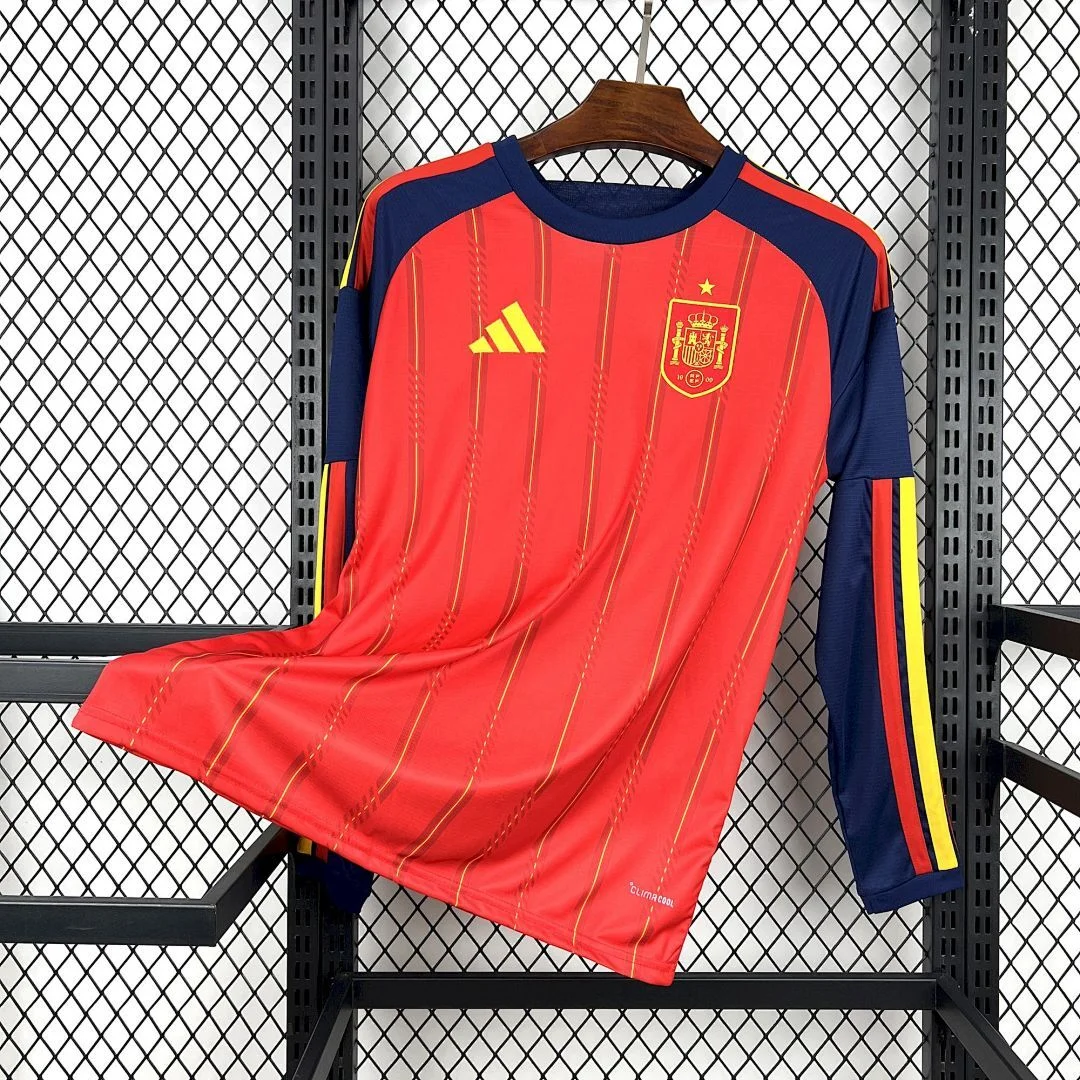World Cup 2026 Spain Team Long Sleeves Home Football Jersey