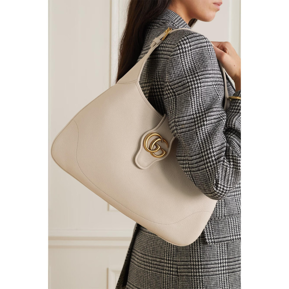 Gucci Cosmogonie Crescent Shoulder Bag Black Leather 39cm