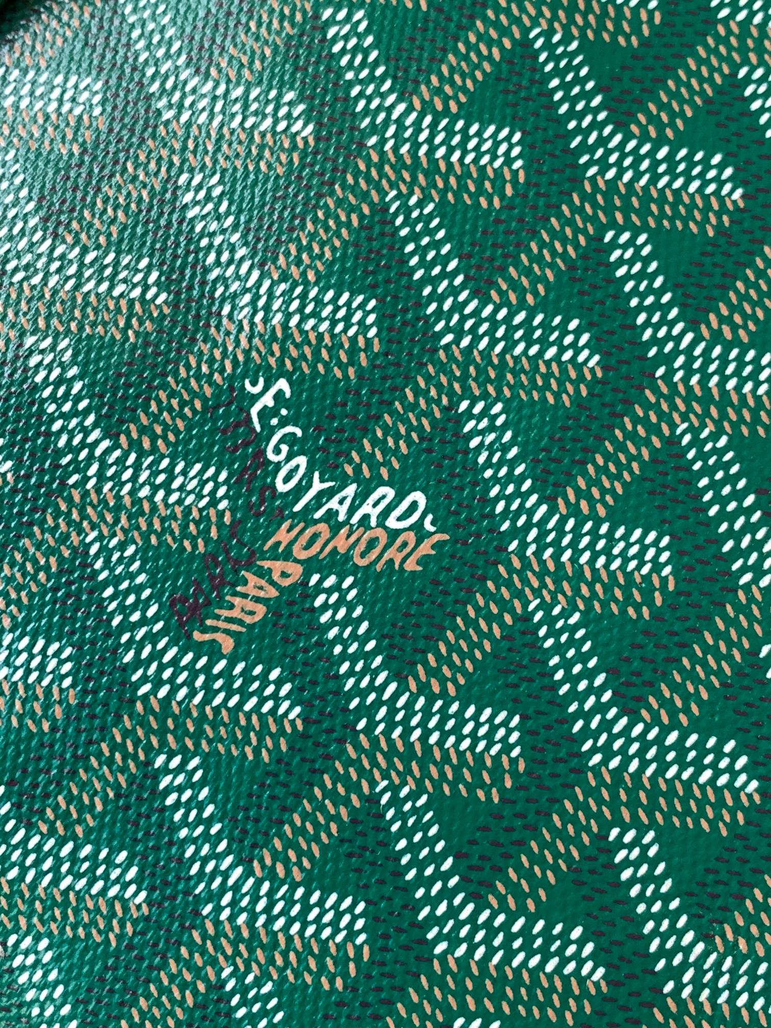 Goyard Yona Bag Coated MM 21Cm Green Canvas