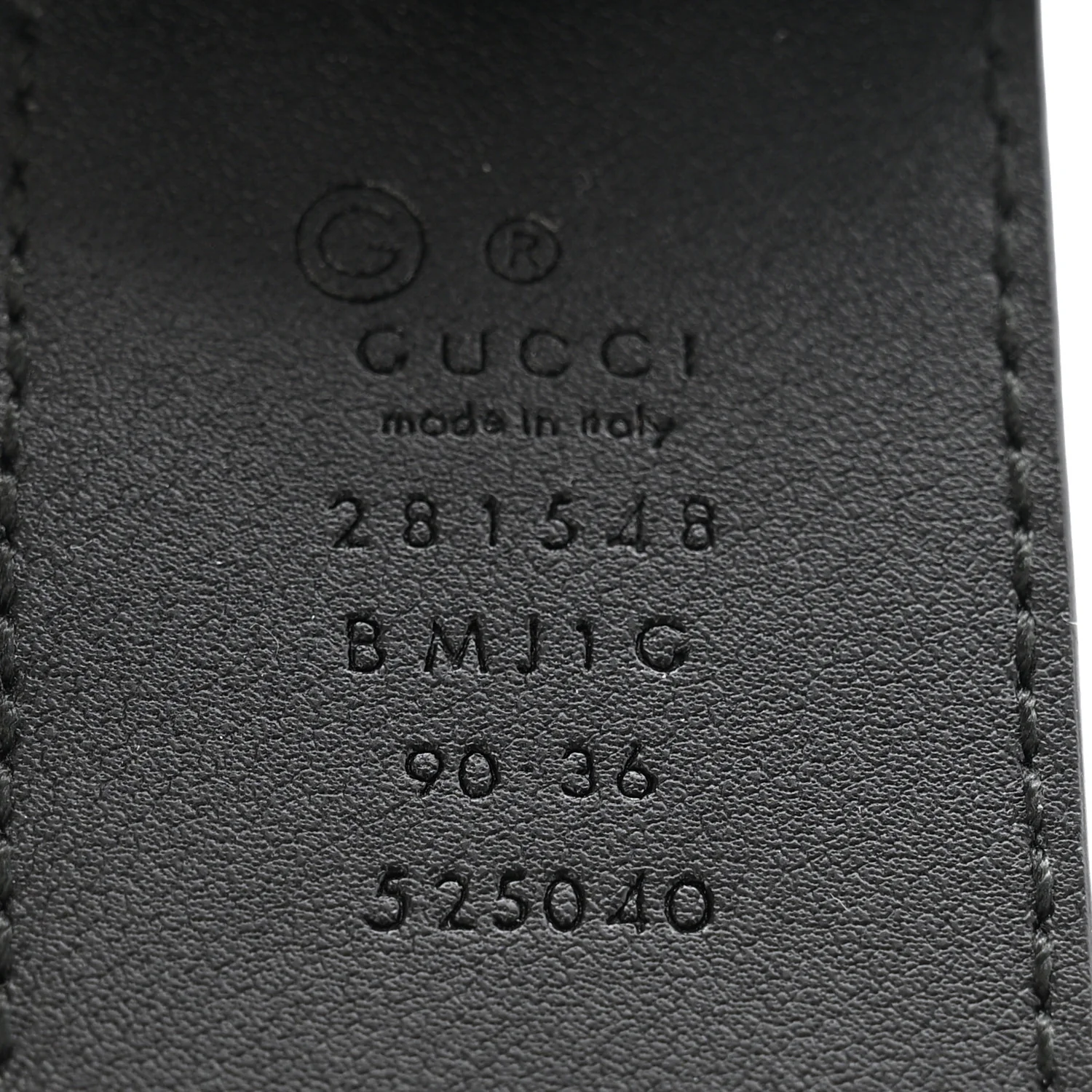 Soft Microguccissima Margaux Calfskin Belt 90 36 Black