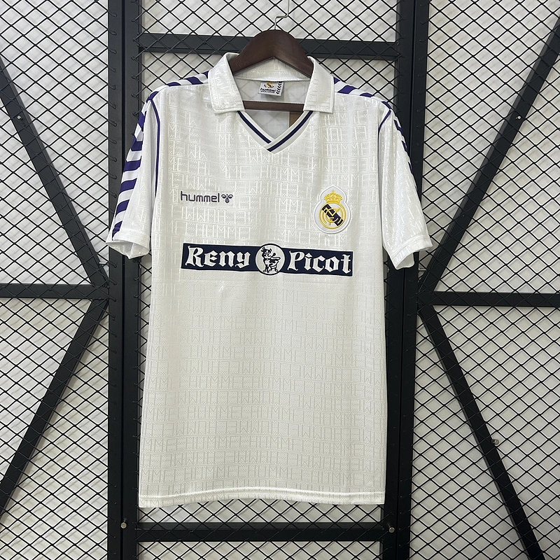 Retro 1988-90 Real Madrid Home Football jersey retro