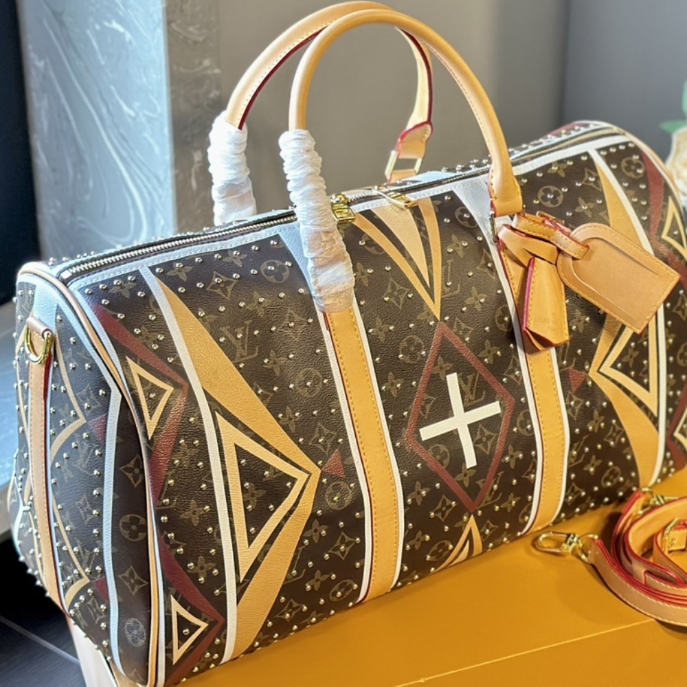 Louis Vuitton Keepall Bandoulière Monogram Canvas Brown And Yellow 45cm