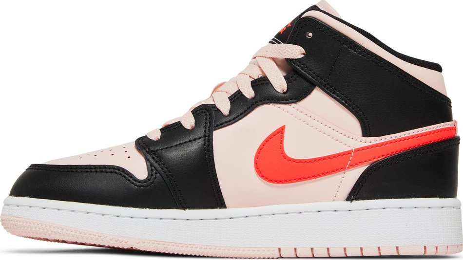 Air Jordan 1 Mid GS Black Pink Crimson 554725-604