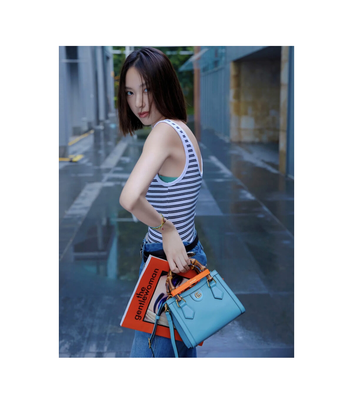 Gucci Diana Mini Tote Bag Light Blue
