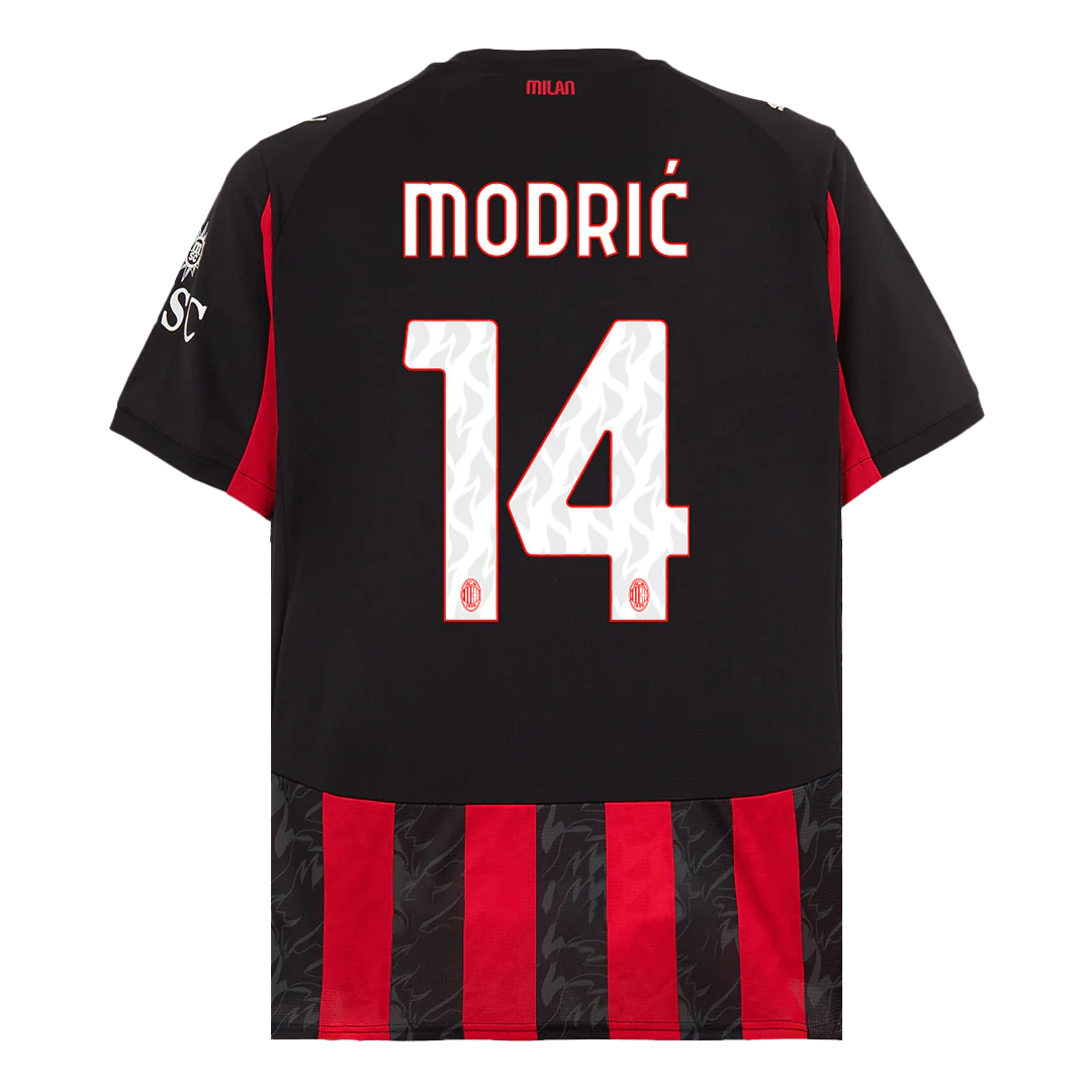 MODRIĆ #14 AC Milan Home Soccer Jersey 2025/26