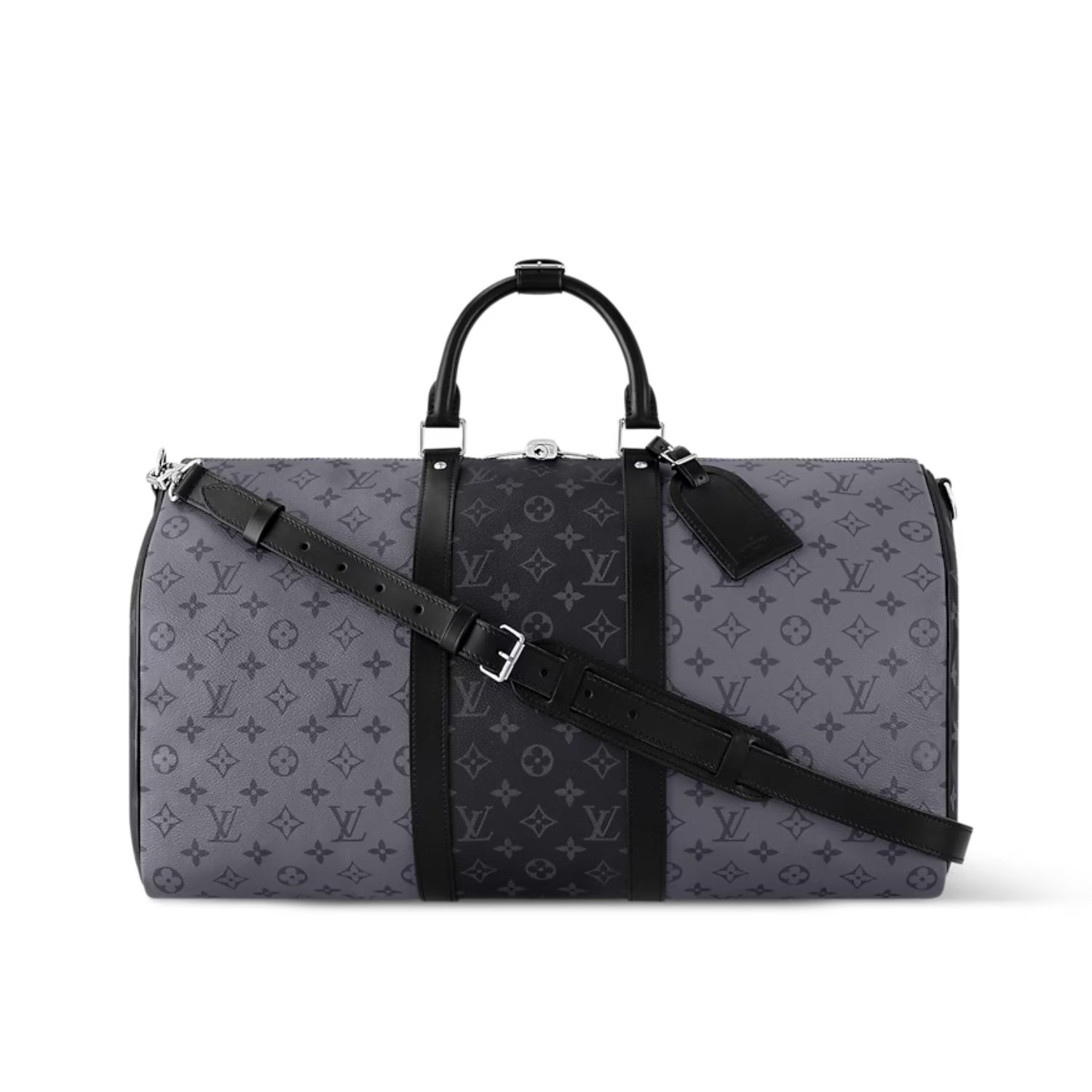 Louis Vuitton Keepall Bandouliere Monogram Eclipse Reverse 50 Gray 50cm M45392