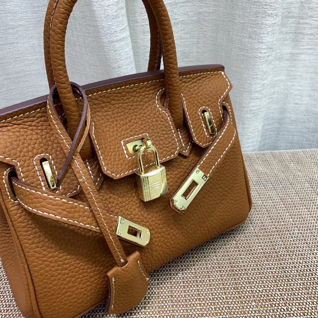 Hermes Birkin Mini Gold Hardware Epsom Brown 20Cm