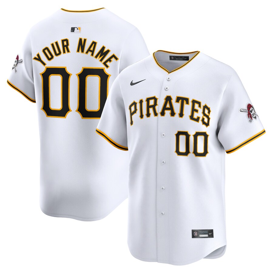 Pittsburgh Pirates Home Limited Custom Jersey White