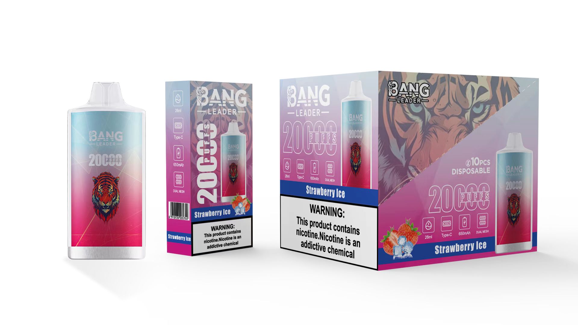 Țigară Electronică Bang Leader 20.000 Pufuri (20K) 2-în-1 | 28ml & Aromă Dublă