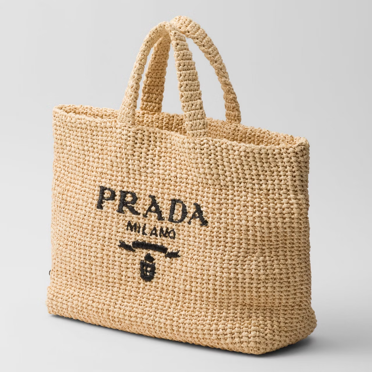 Prada Crochet Logo Tote Bag 40cm
