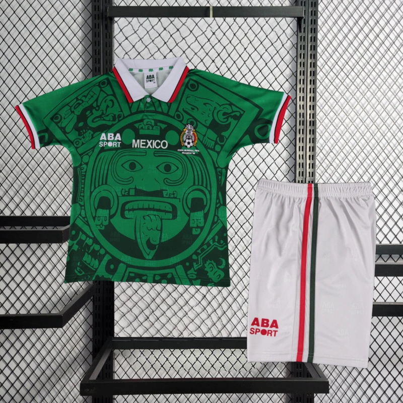 Retro KIDS 1998 KIDS Mexico home Football jersey retro