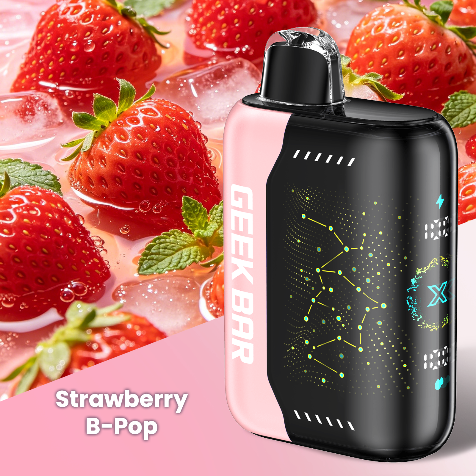 GEEK BAR PULSE X Strawberry B-Pop 25000 PUFFS
