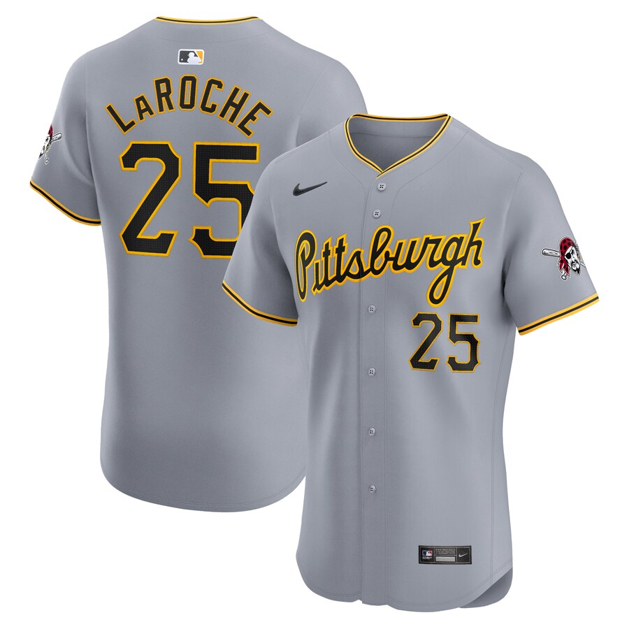 Adam LaRoche Pittsburgh Pirates Road Elite Player Jersey Gray