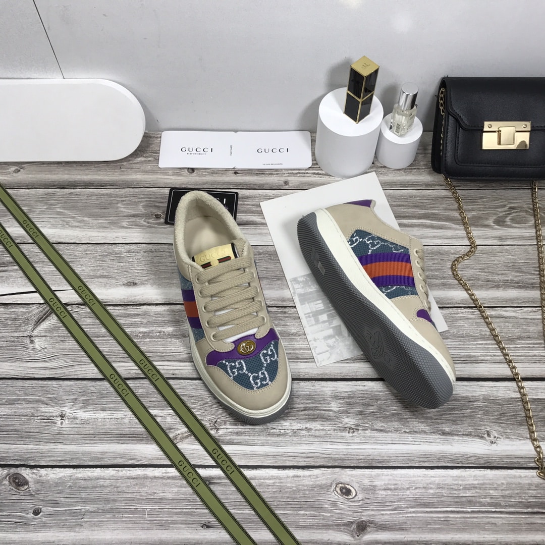 Gucci Wmns Screener Blue Gg Lam? 577684 2C830 4690