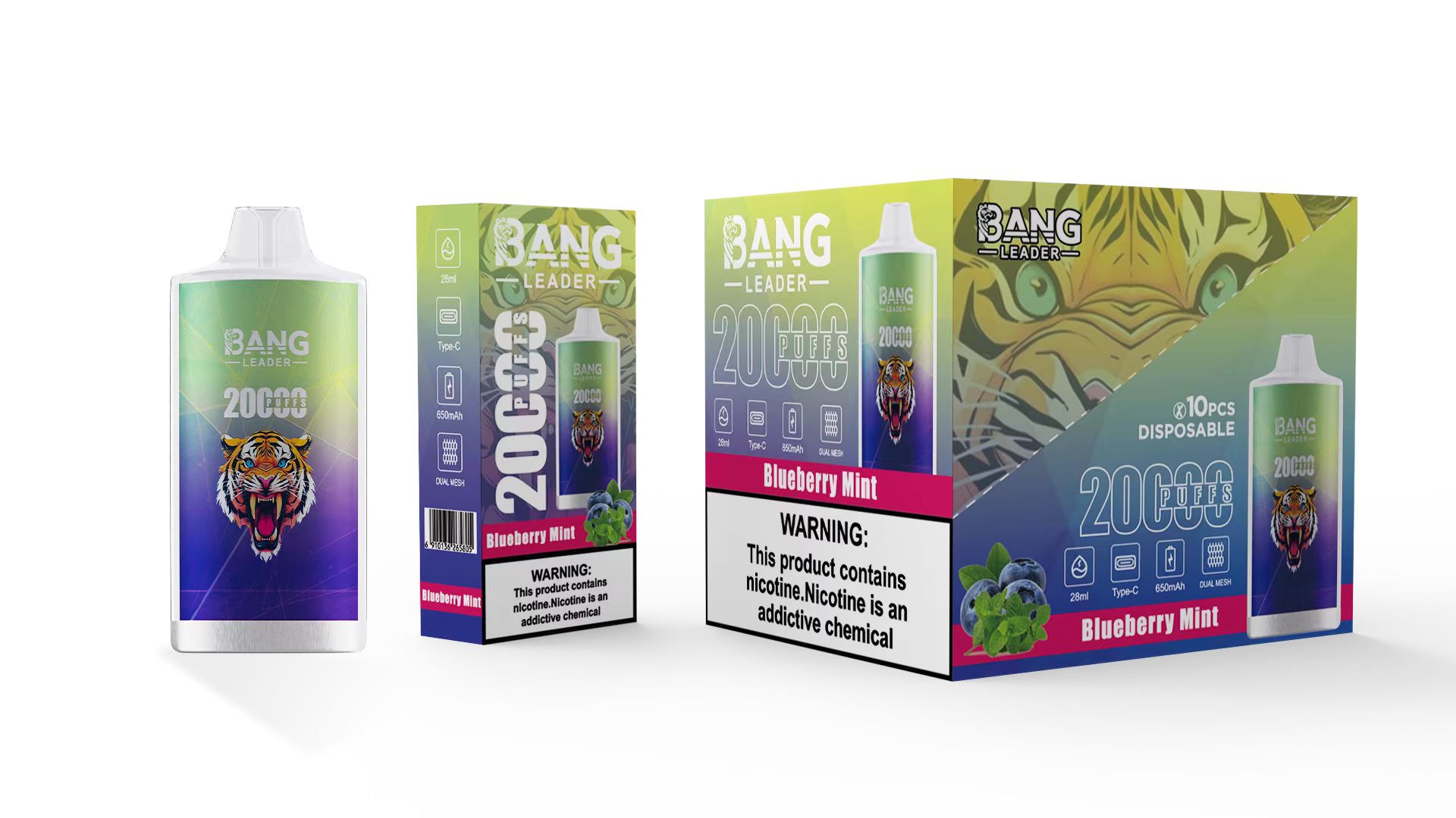 Bang Leader 20K Puffs 2-in-1 Prefilled Vape | Dual Flavor, Rechargeable