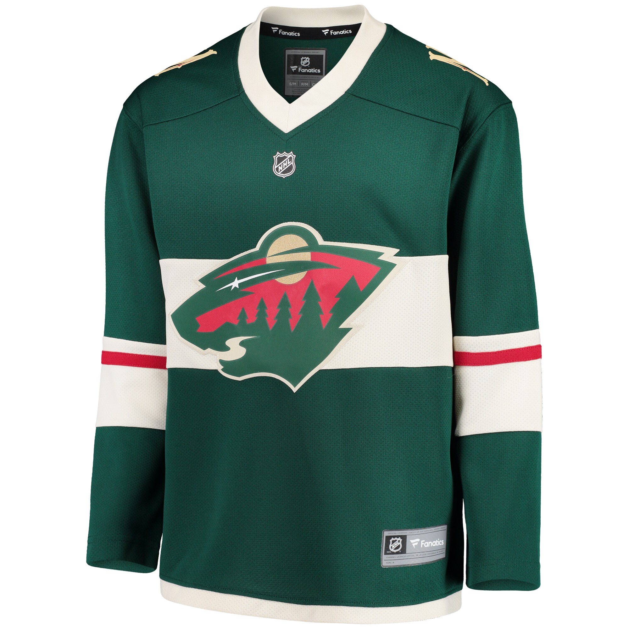 Minnesota Wild Fanatics Youth Home Replica Blank Jersey – Green