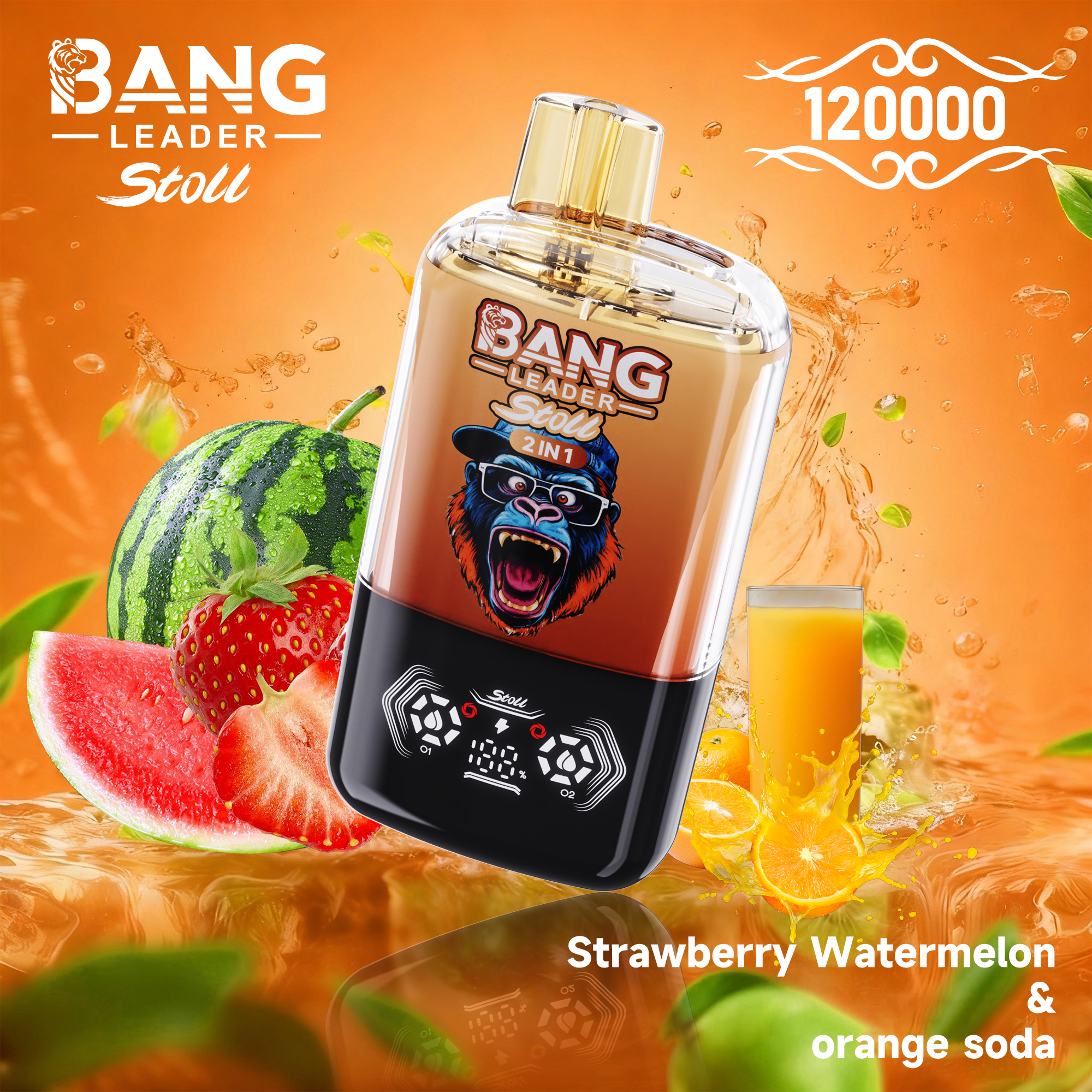 Bang Leader Stoll 120K Puffs 2-in-1 Prefilled Vape | Dual Flavor,  Rechargeable
