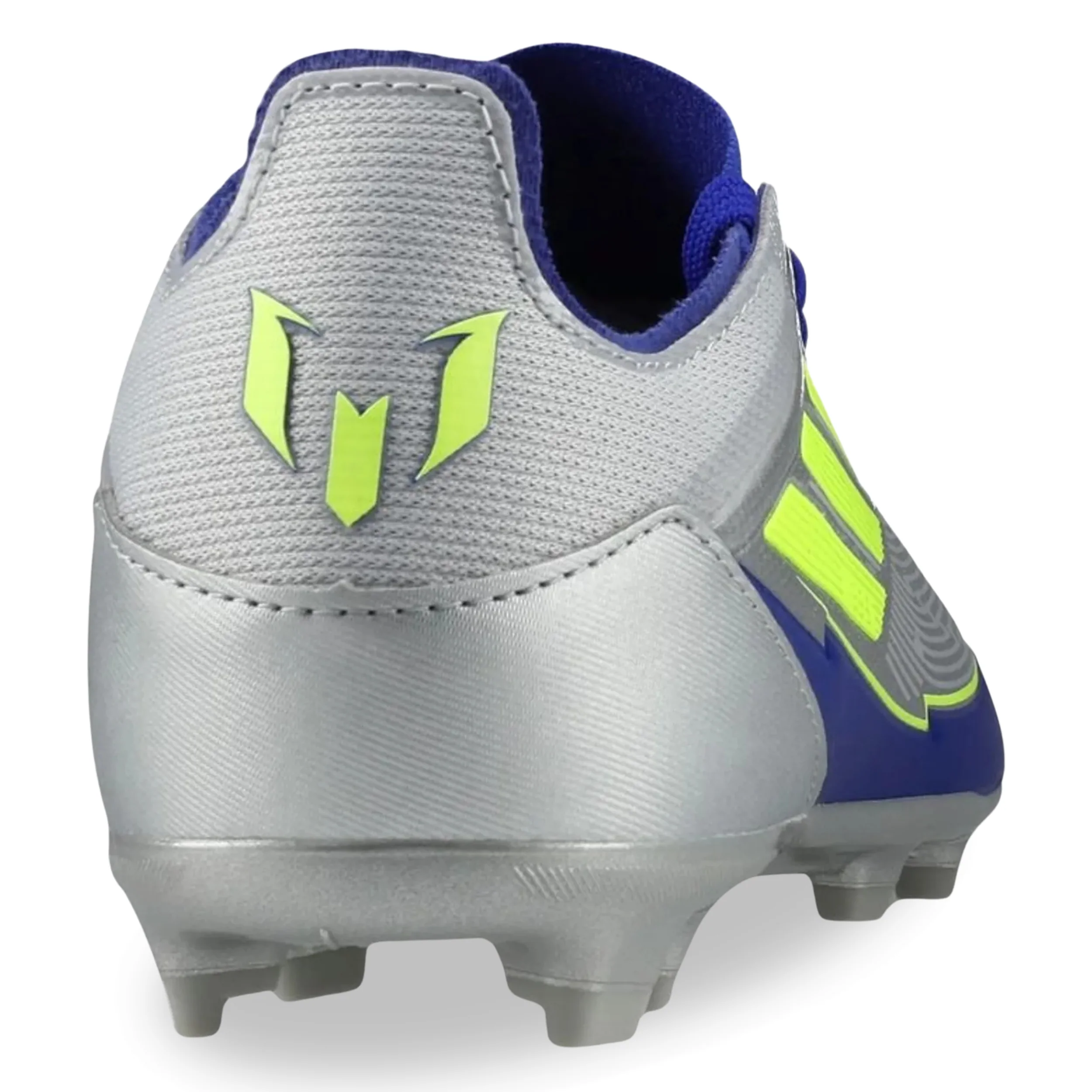 adidas Jr. F50 Messi Elite FG Soccer Cleats (Silver Metallic/Lucid Blue)