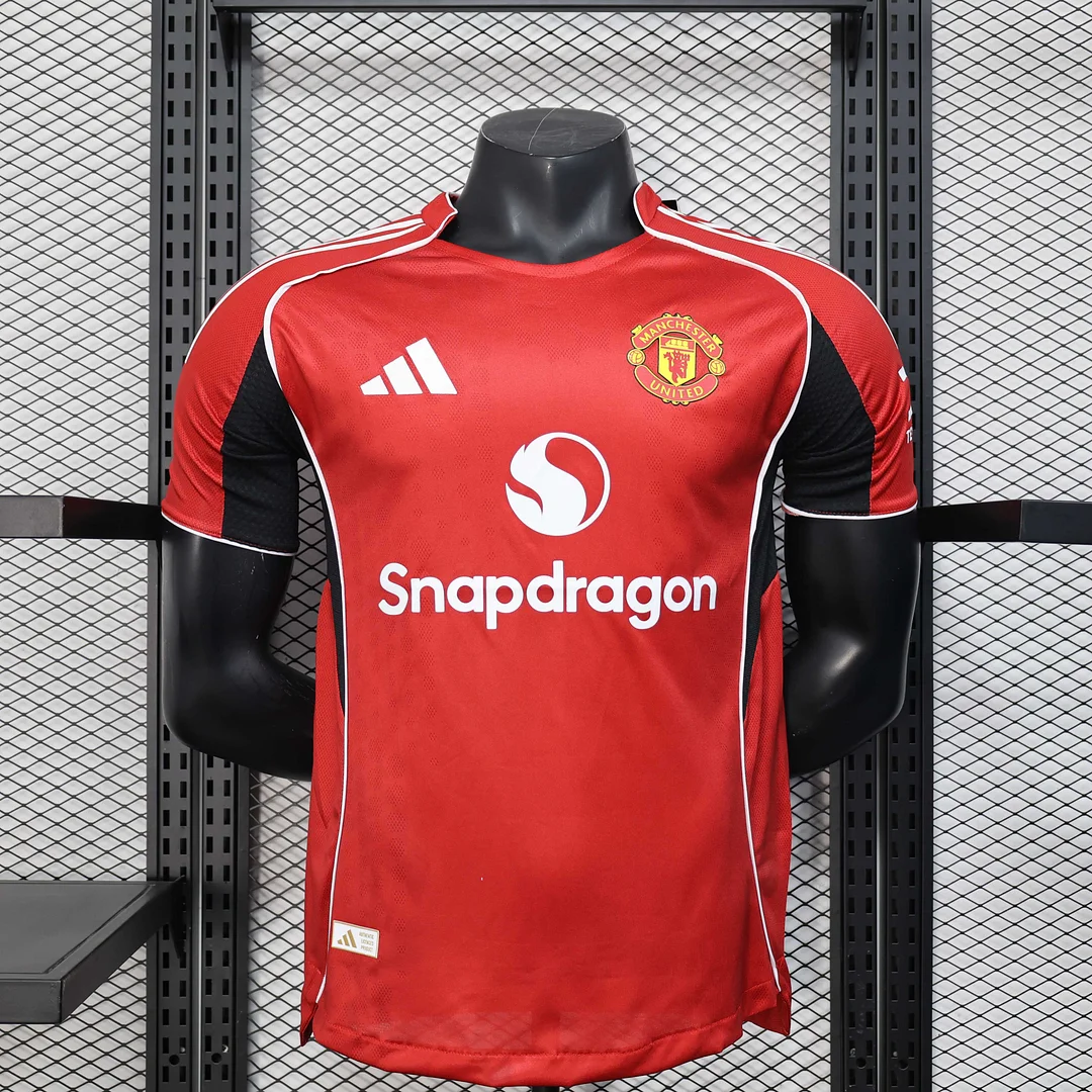 2025/2026 Premier League Manchester United Team Home Football Jersey Player Version