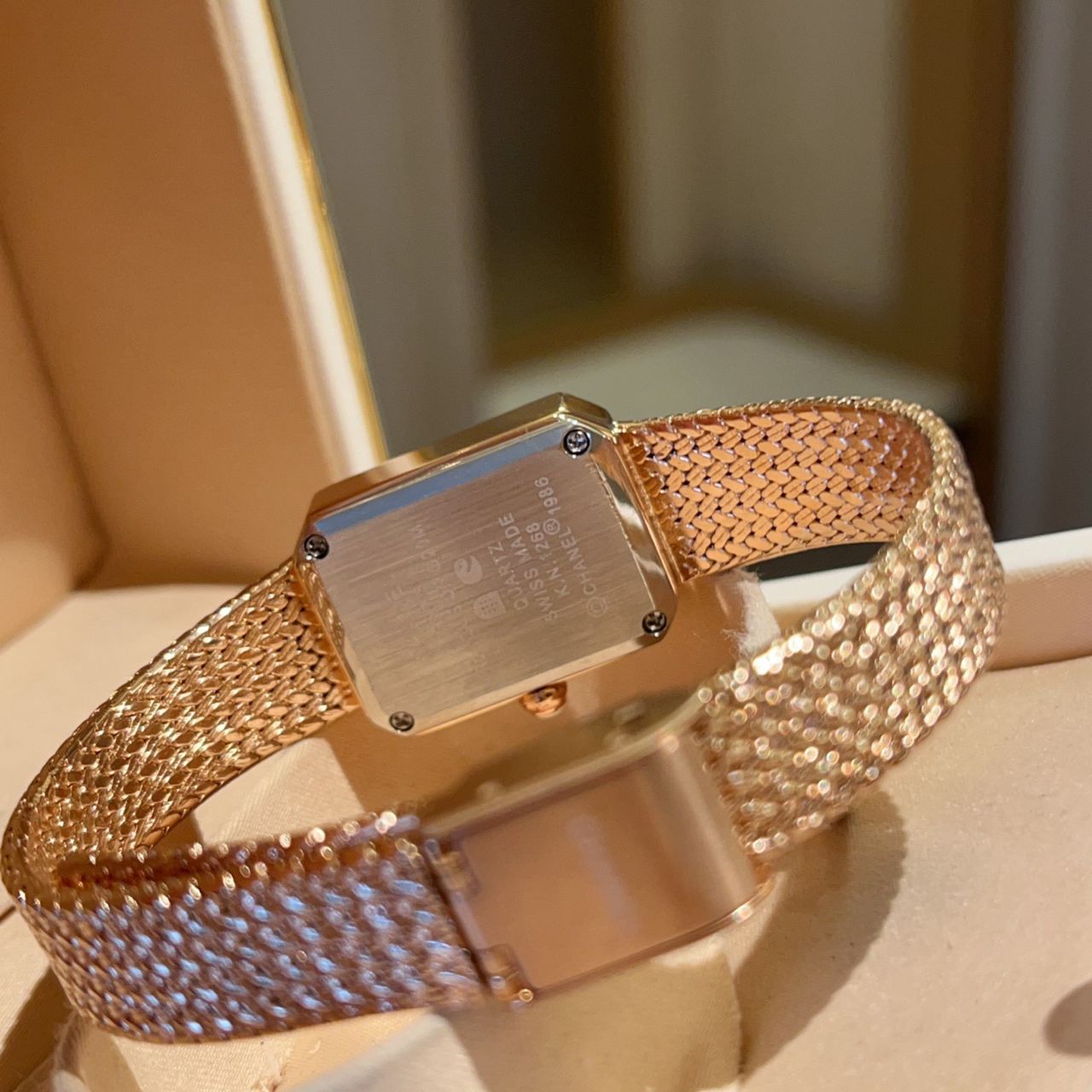 Chanel Première Diamond Mesh Watch Green Dial