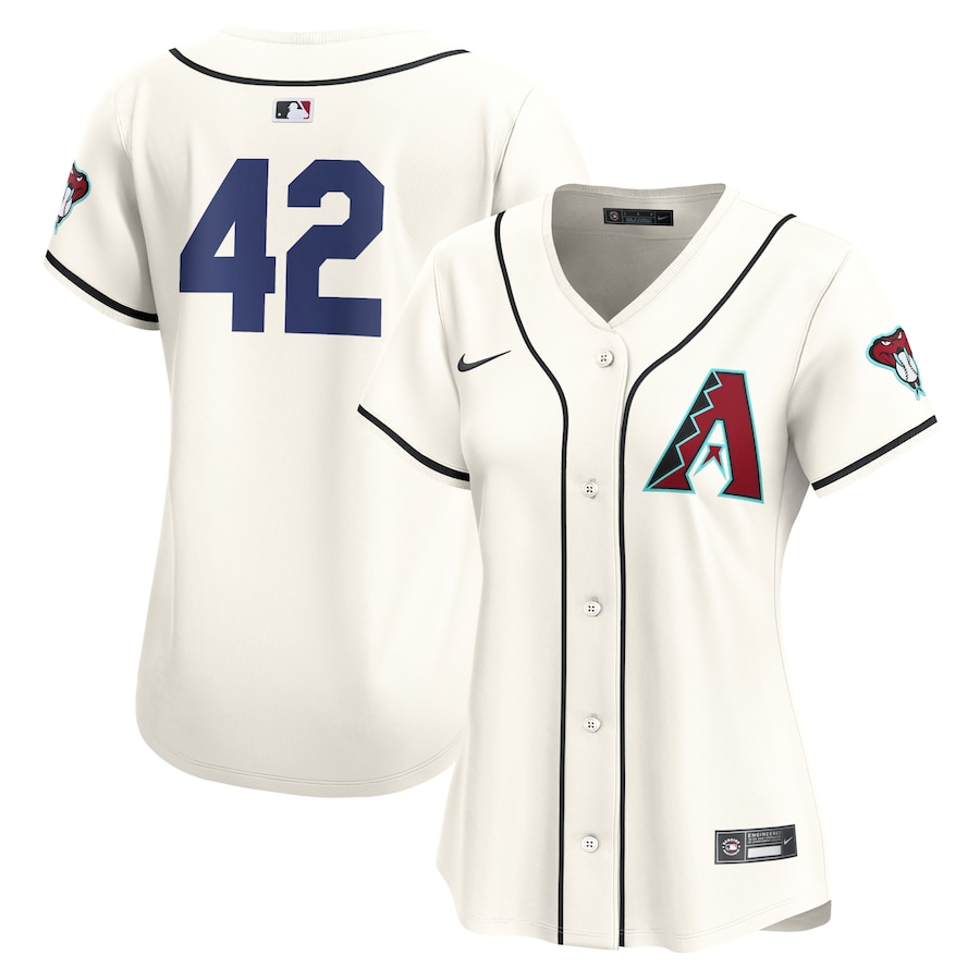 Arizona Diamondbacks Women's 2024 Jackie Robinson Day Home Limited Jersey  White