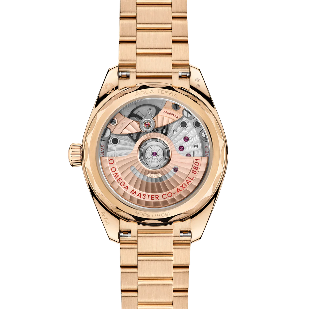 Omega Seamaster Aqua Terra Shades 34 mm Yellow Dial Moonshine™ 18k Yellow Gold Bracelet 220.50.34.20.08.001