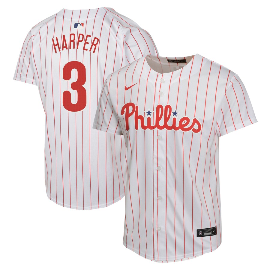 Bryce Harper Philadelphia Phillies Youth Home Game Player Jersey White