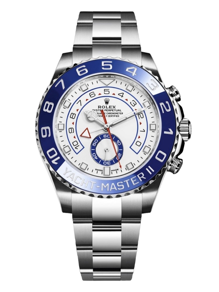【Super Clone】Rolex Yacht-Master II 116680 White Square Dial 44mm Mens Replica Watch