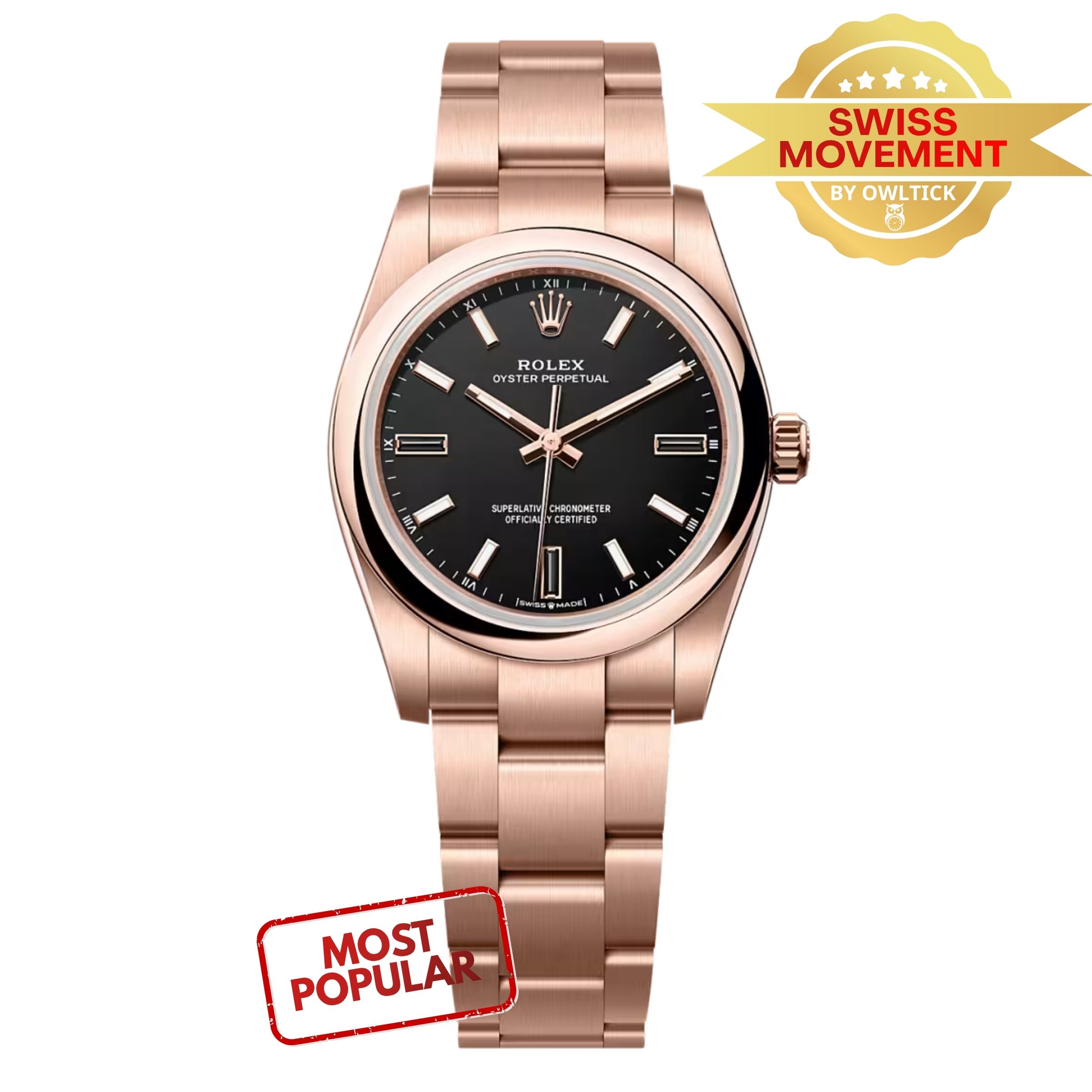 [Superclone] Rolex Oyster Perpetual 34mm Black Dial Oyster 124205