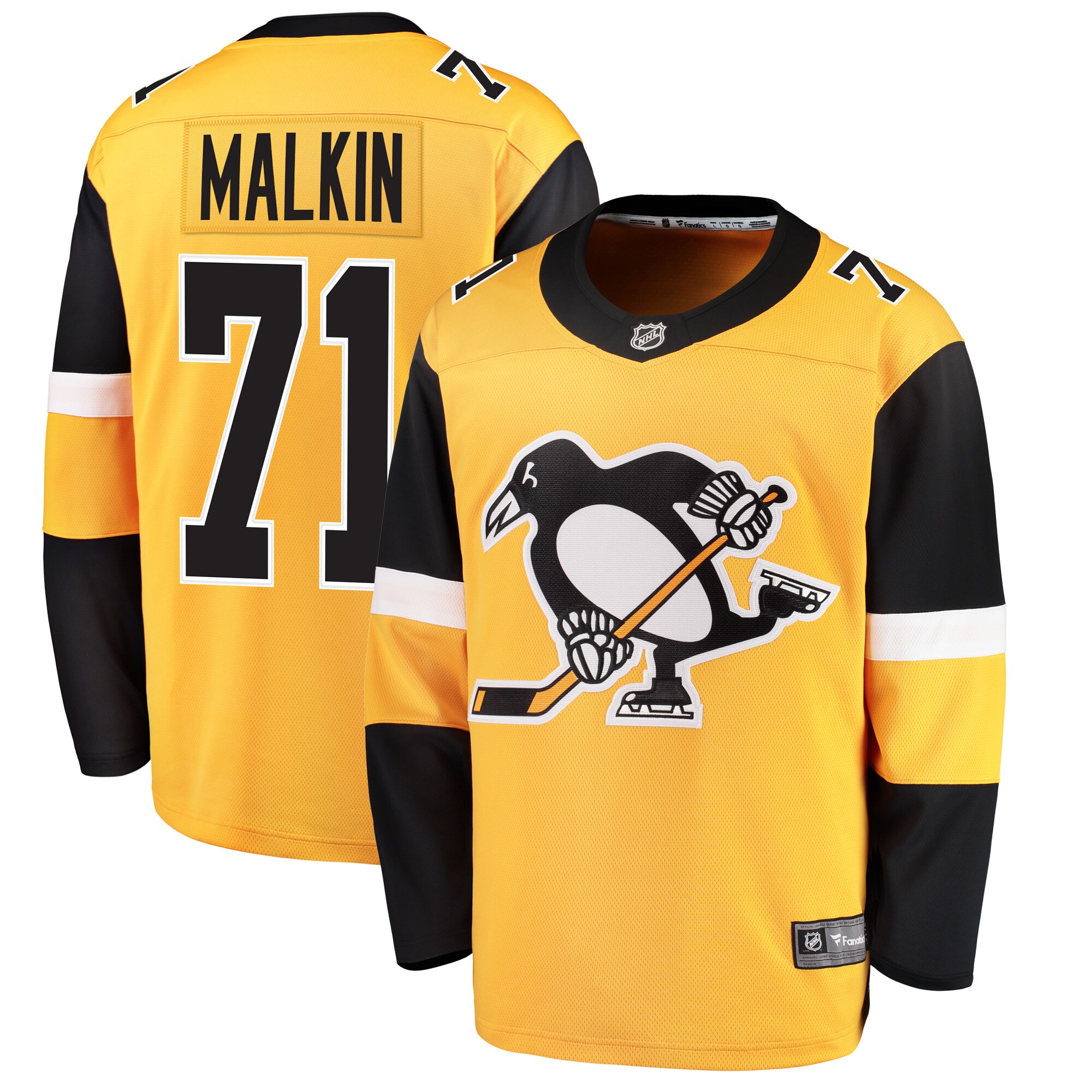 Evgeni Malkin Pittsburgh Penguins Fanatics Youth Alternate Breakaway Player Jersey – Gold