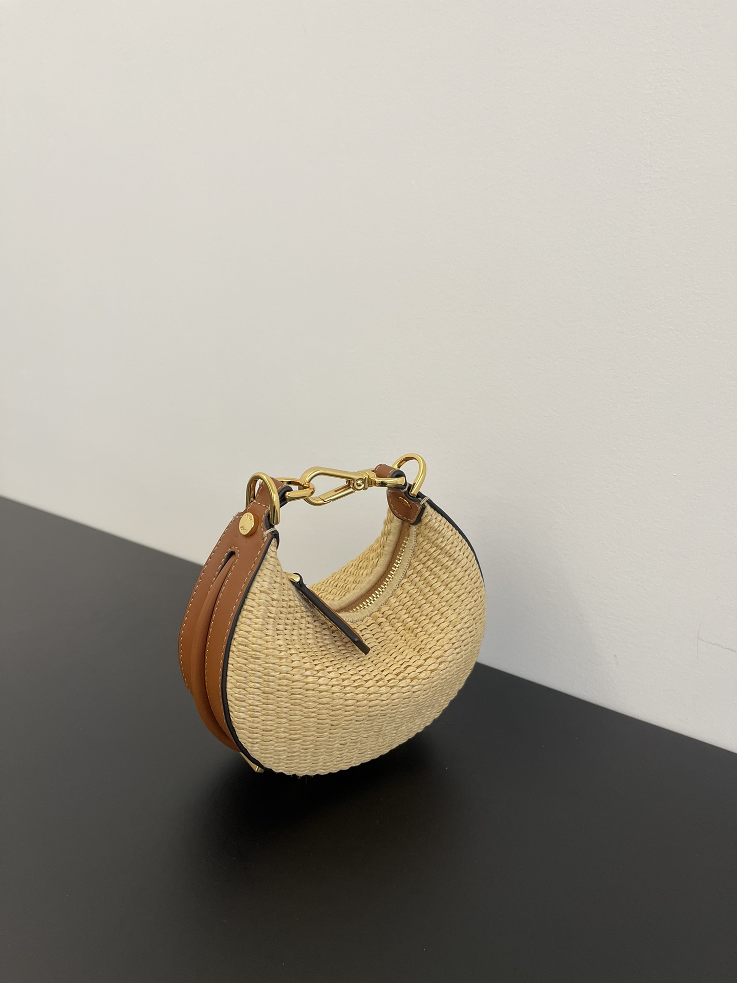 Fendi Fendigraphy Mini Natural Raffia ‘Beige’ 16.5cm/ 6.5in