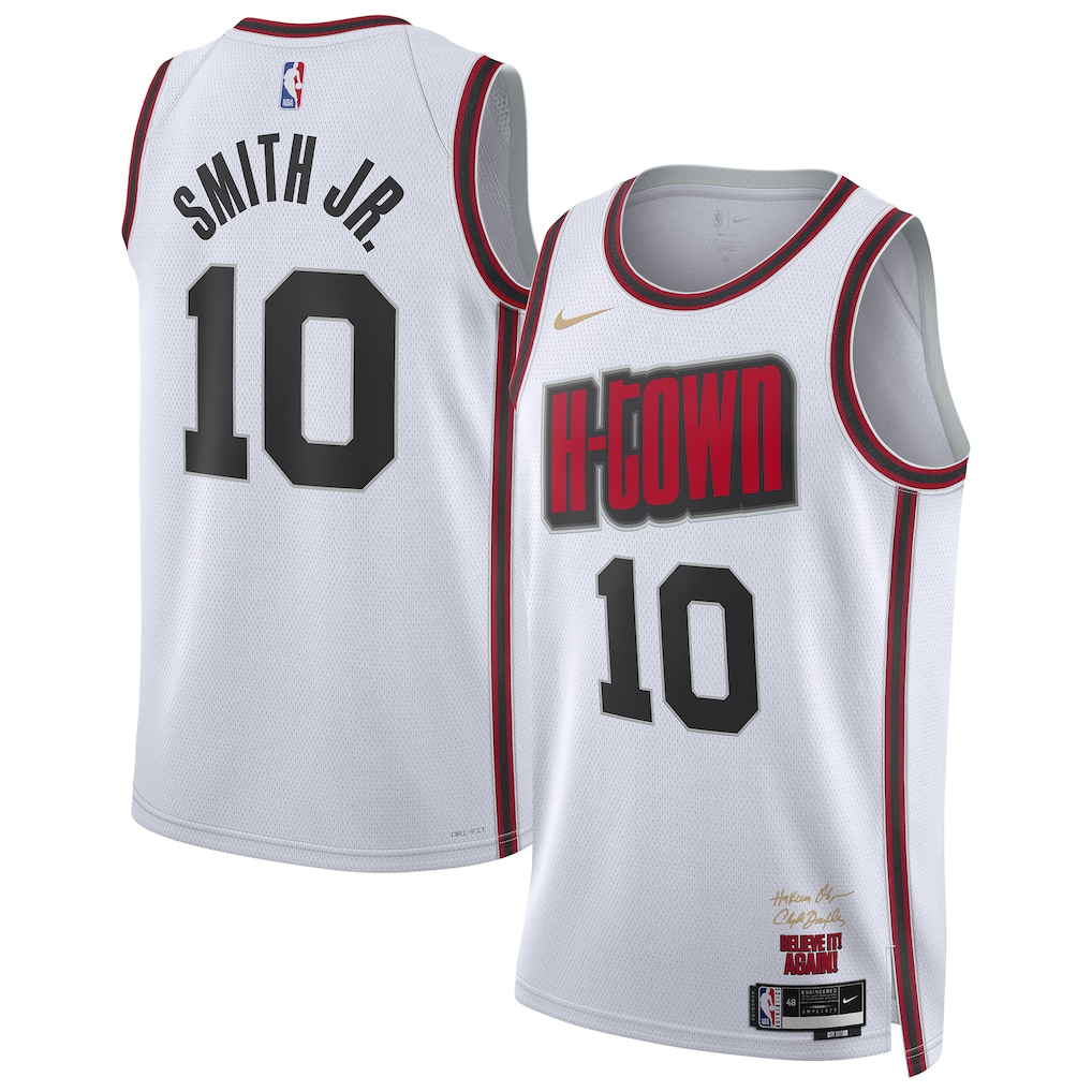 Unisex Houston Rockets Jabari Smith Jr.  White 2024/25 Swingman  Jersey - City Edition