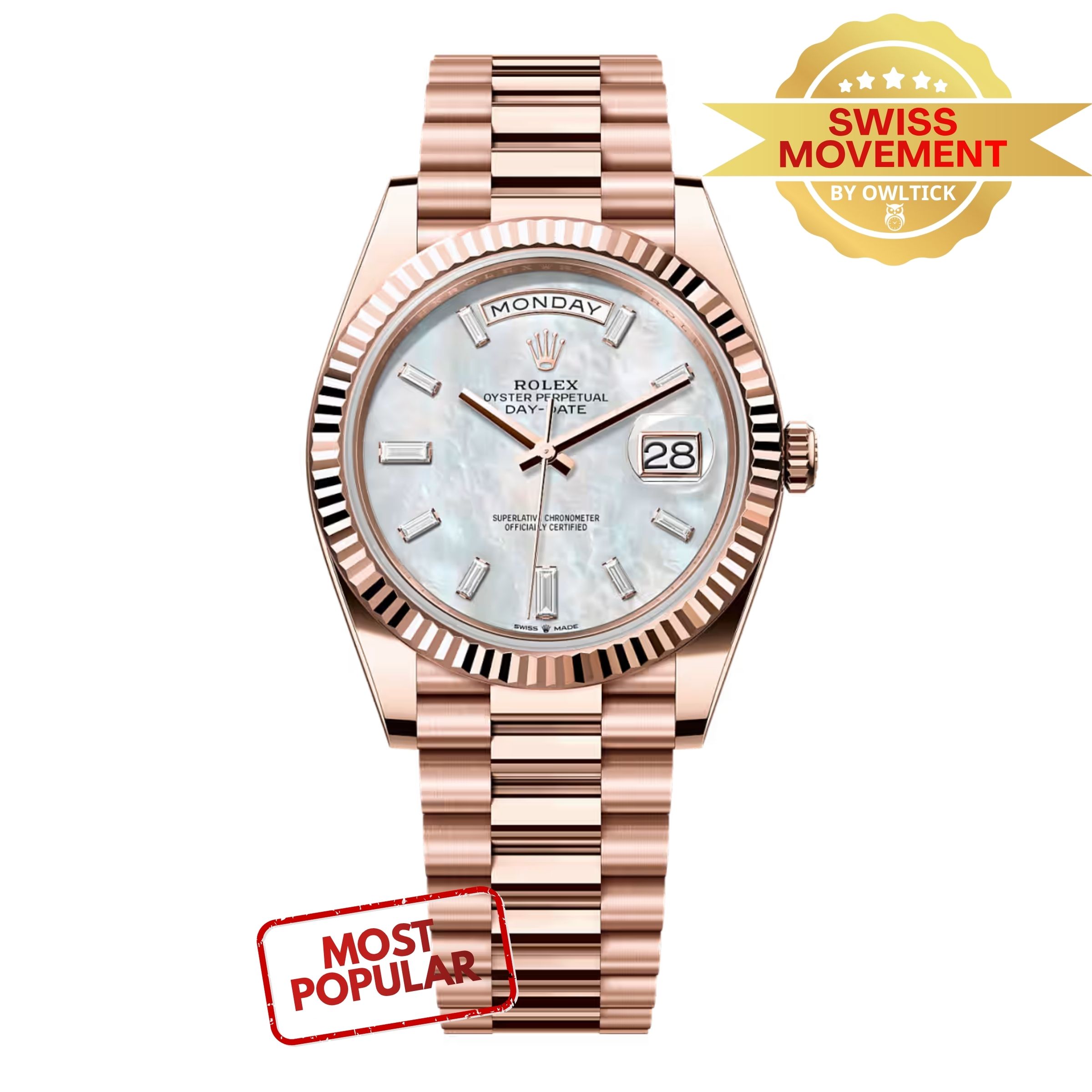 [Superclone] Rolex Day-Date 40mm Mother – Of – Pearl Dial President 228235