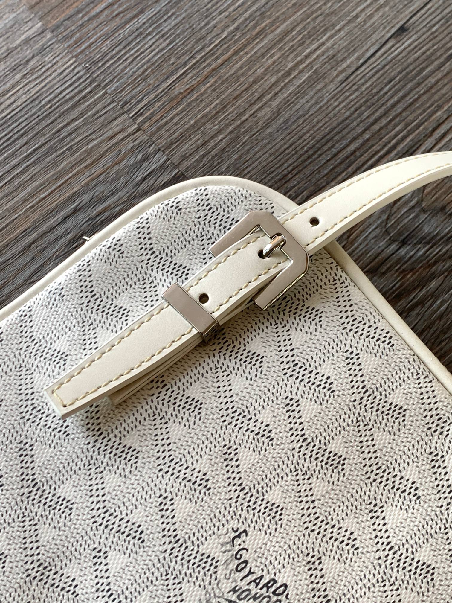 Goyard Yona Bag Coated MM 21Cm White Canvas