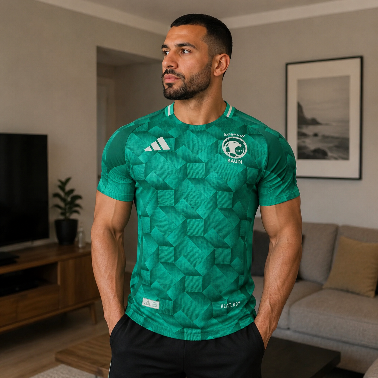 World Cup 2025-26 Saudi Arabia Team Home Football Jersey Player Version - JerseyFun