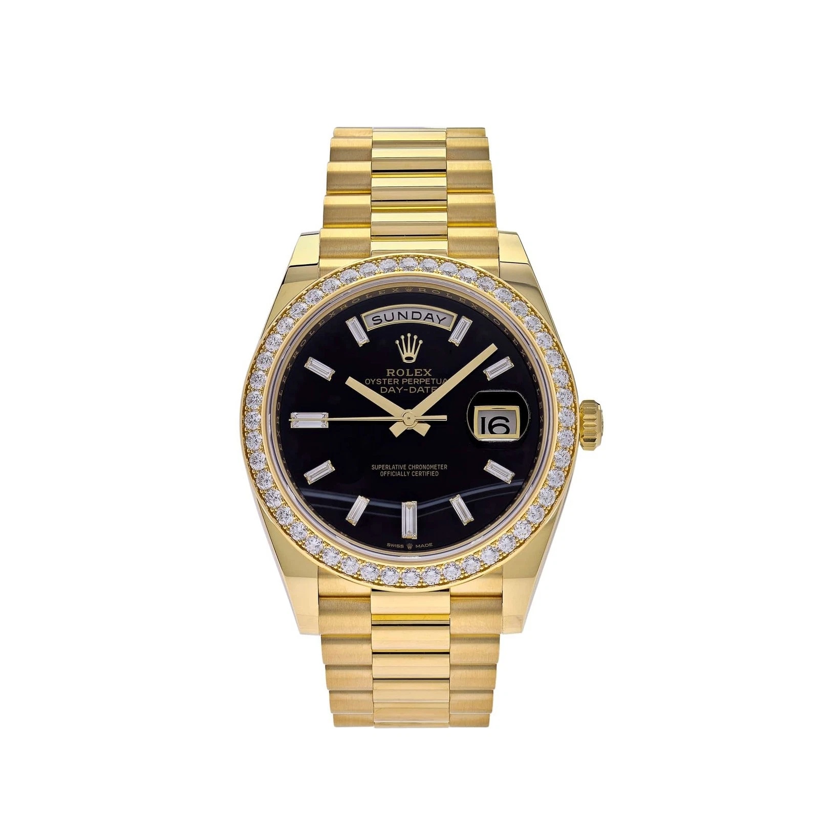 【Super Clone】RLX Day-Date 40mm Black Onyx Dial 228348RBR-0039