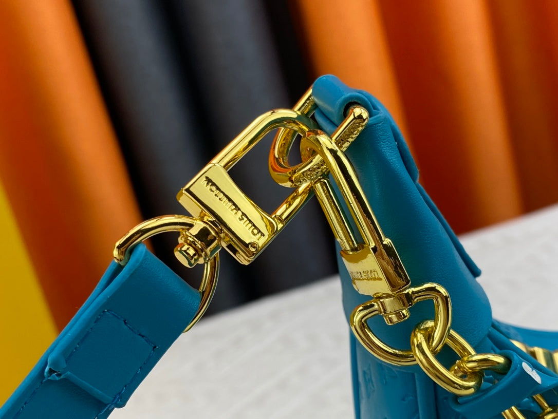 Louis Vuitton Loop Baguette Bag Blue 23Cm M22593