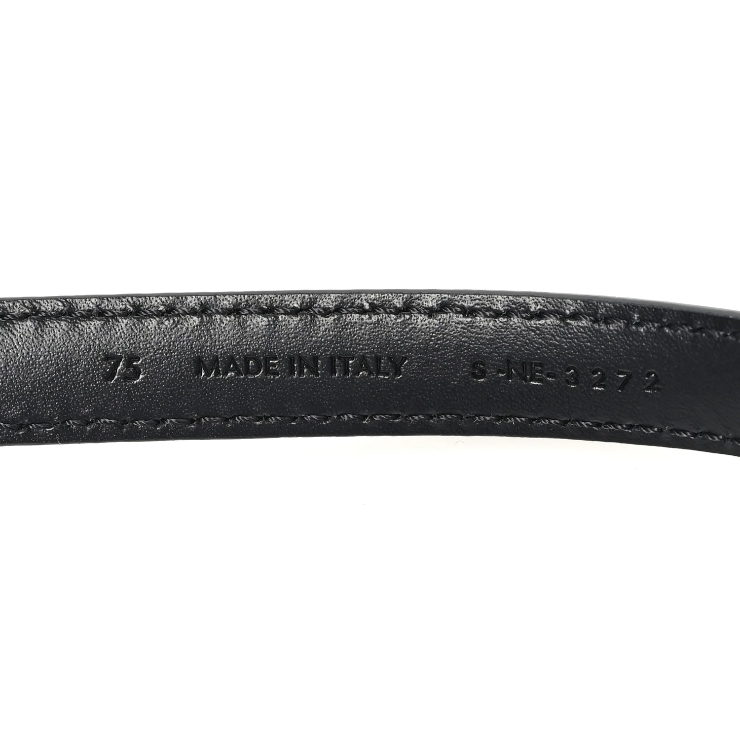 Taurillon Calfskin Teen Elegant 13mm Triomphe Belt 75 30 Black