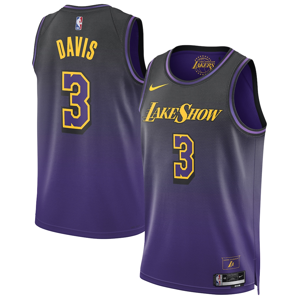Unisex Los Angeles Lakers Anthony Davis Purple 2024/25 Swingman  Jersey - City Edition