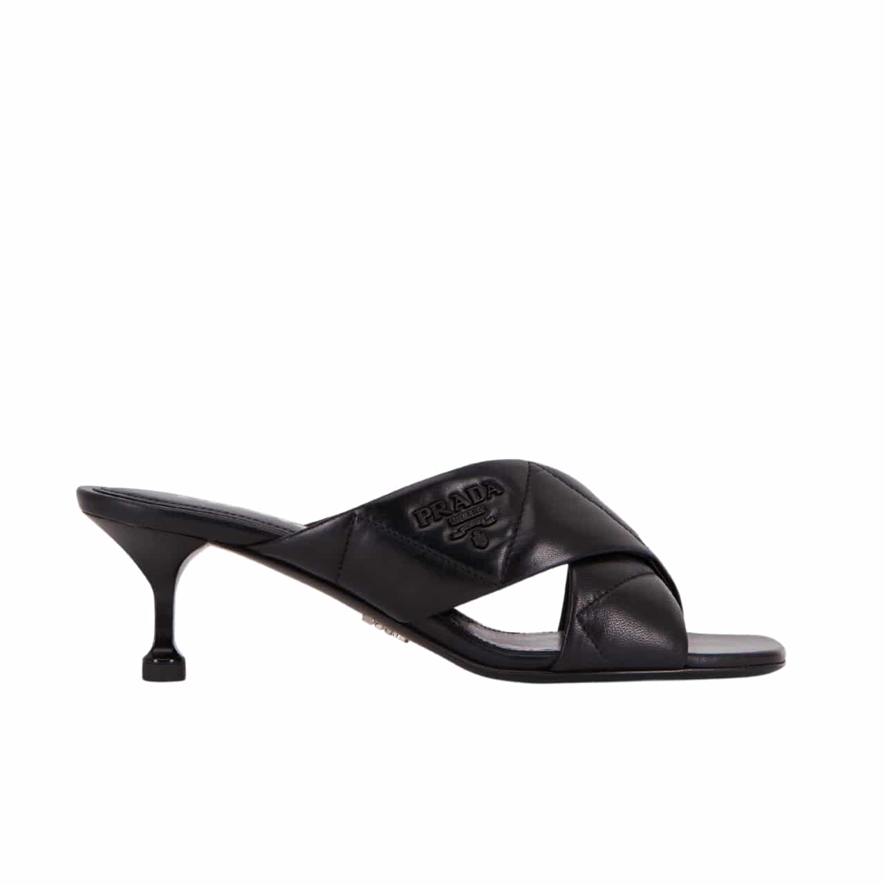 Prada Black Quilted Leather Mule