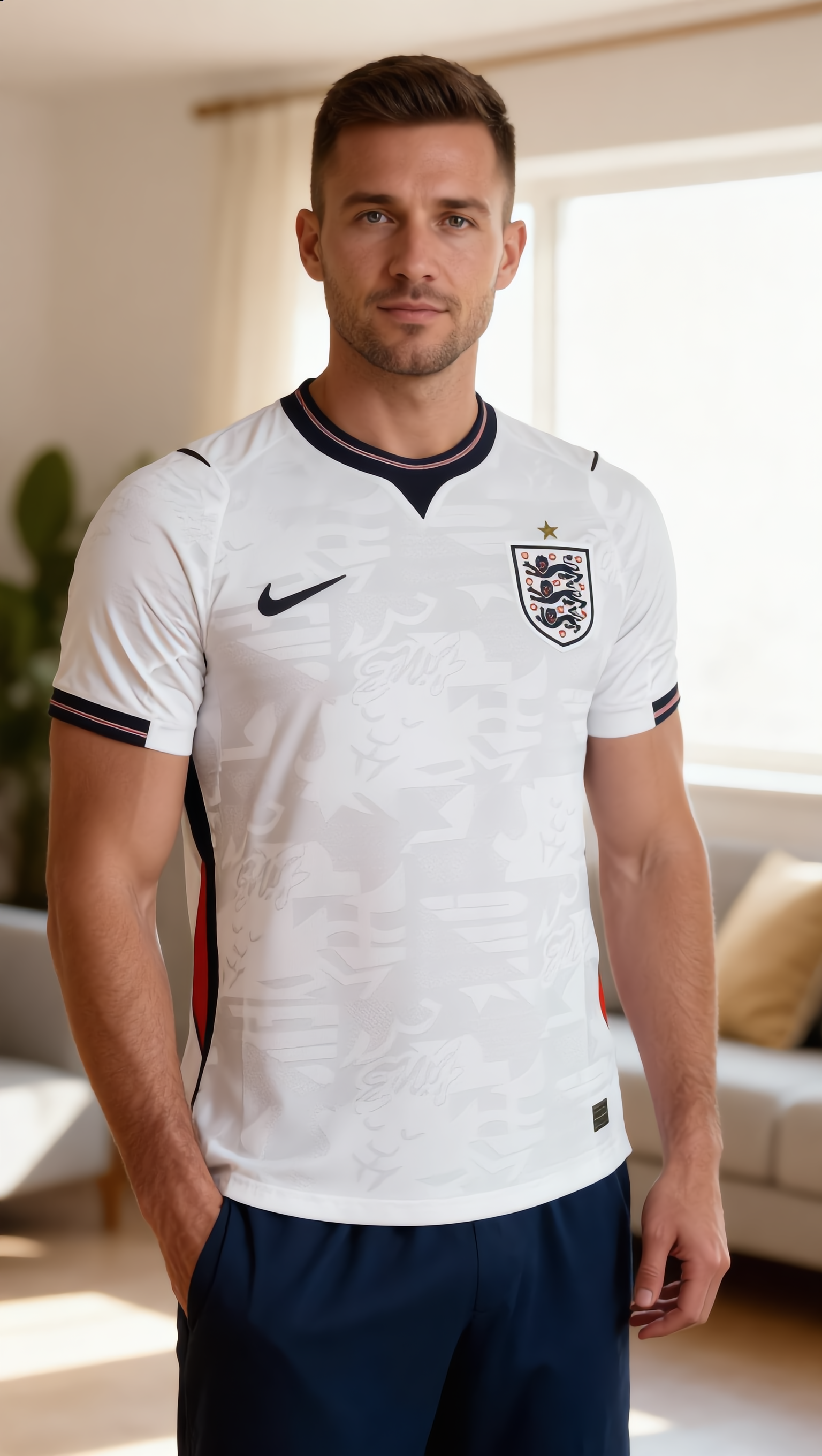 World Cup 2026 England Team Home Football Jersey Player Version - JerseyFun