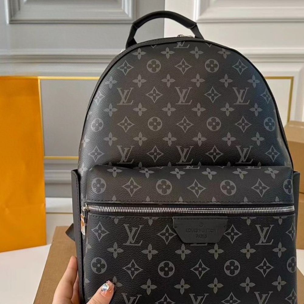 Louis Vuitton Discovery Monogram Eclipse Canvas Backpack Black 28Cm