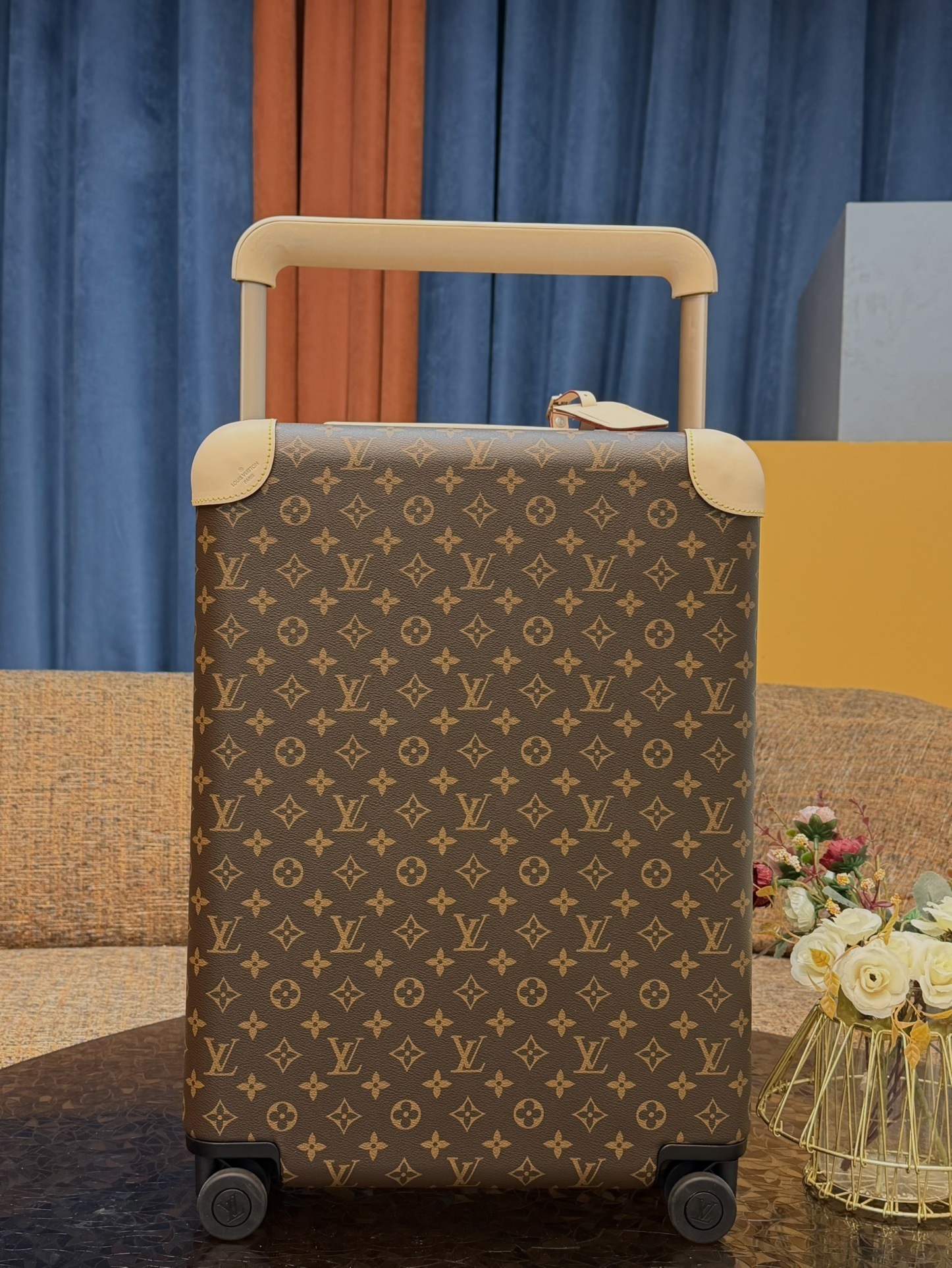 LV Horizon 55 Monogram Brown Beige Trim Carry-On Suitcase 55cm/21.6in