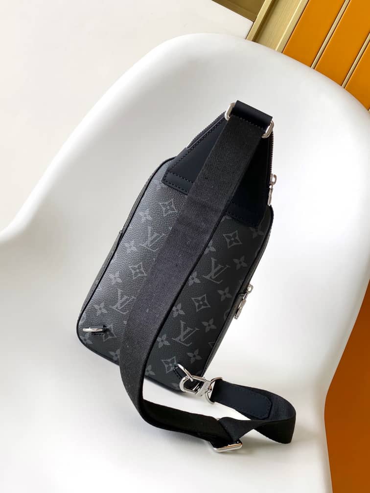 Louis Vuitton Avenue Slingbag Monogram Macassar Black 30Cm