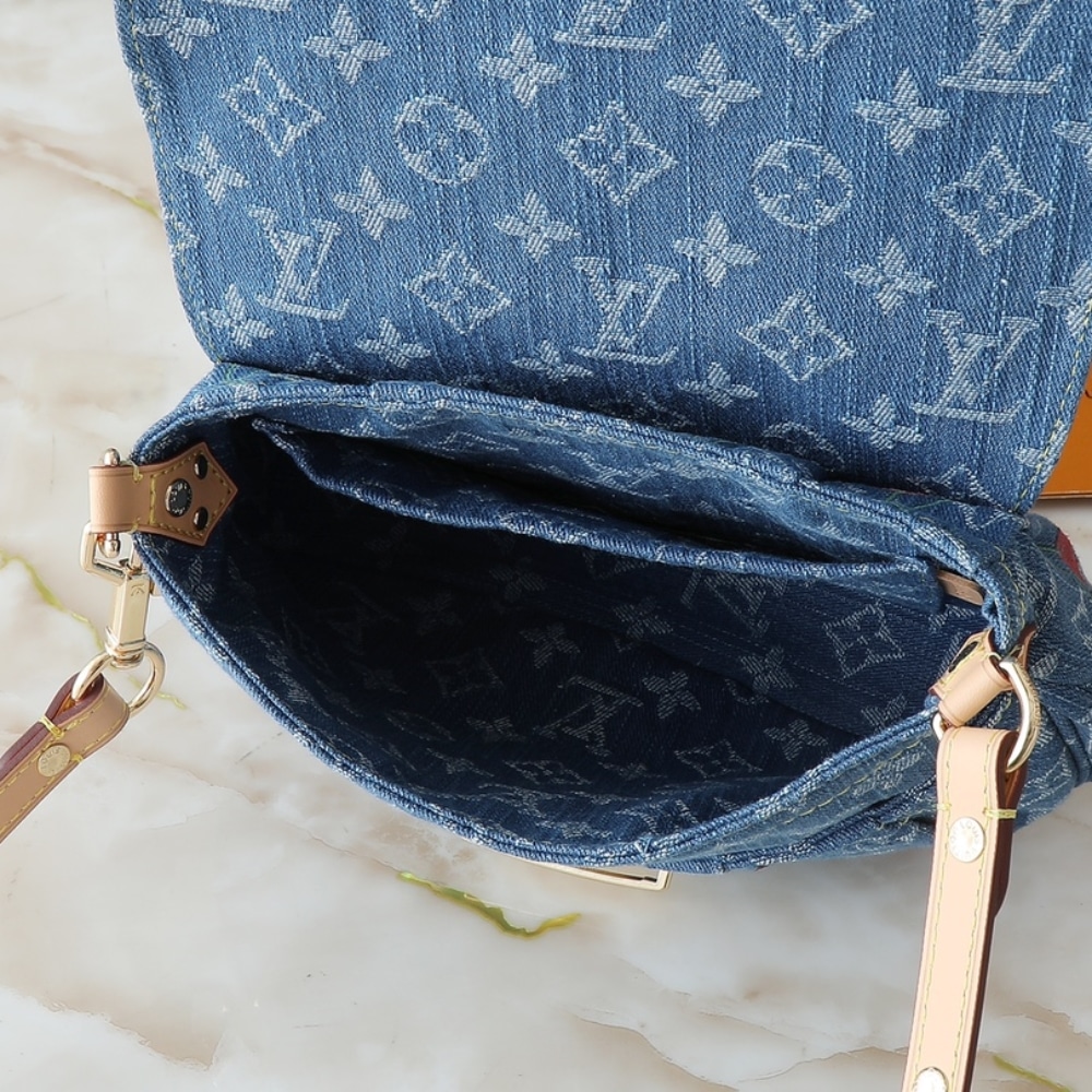 Louis Vuitton X Takashi Murakami Sunset Monogram Cherry Denim Bag 27cm M13680
