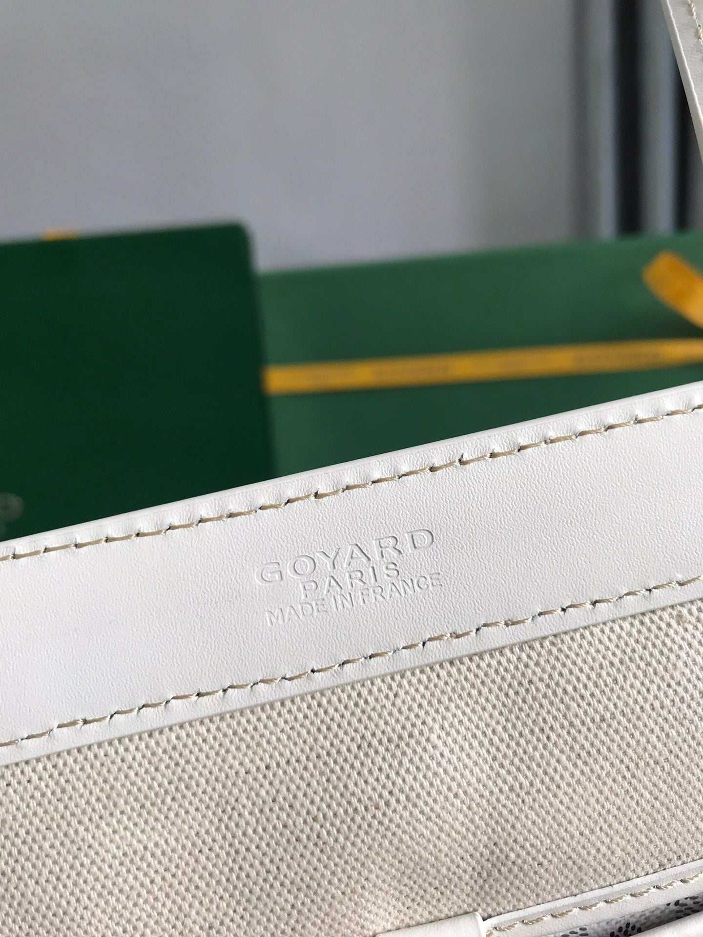 Goyard Bellechasse Biaude Pm Bag 36 Cm White Goyardine Canvas And Calfskin Trim
