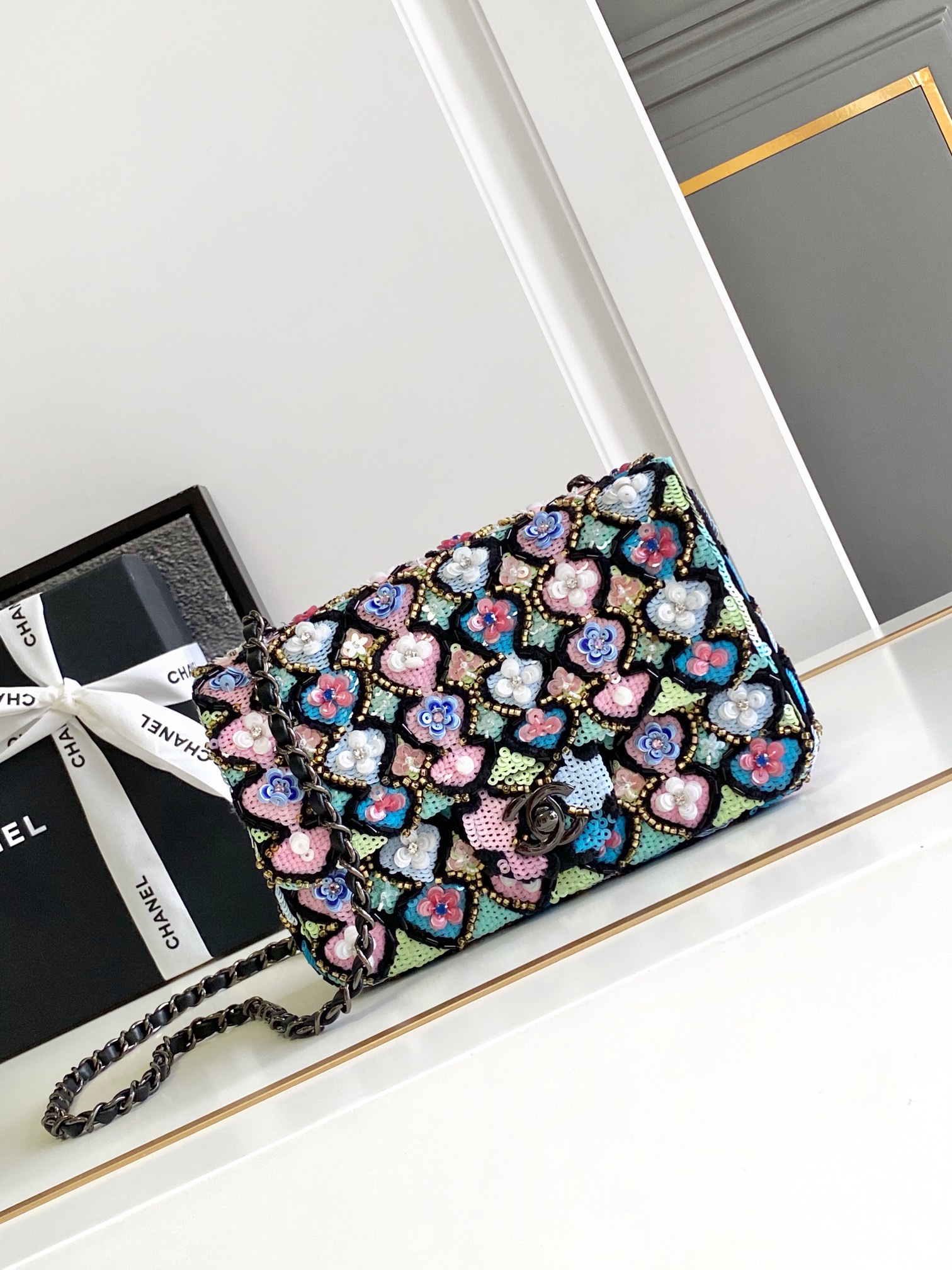 chanel embroidery bag