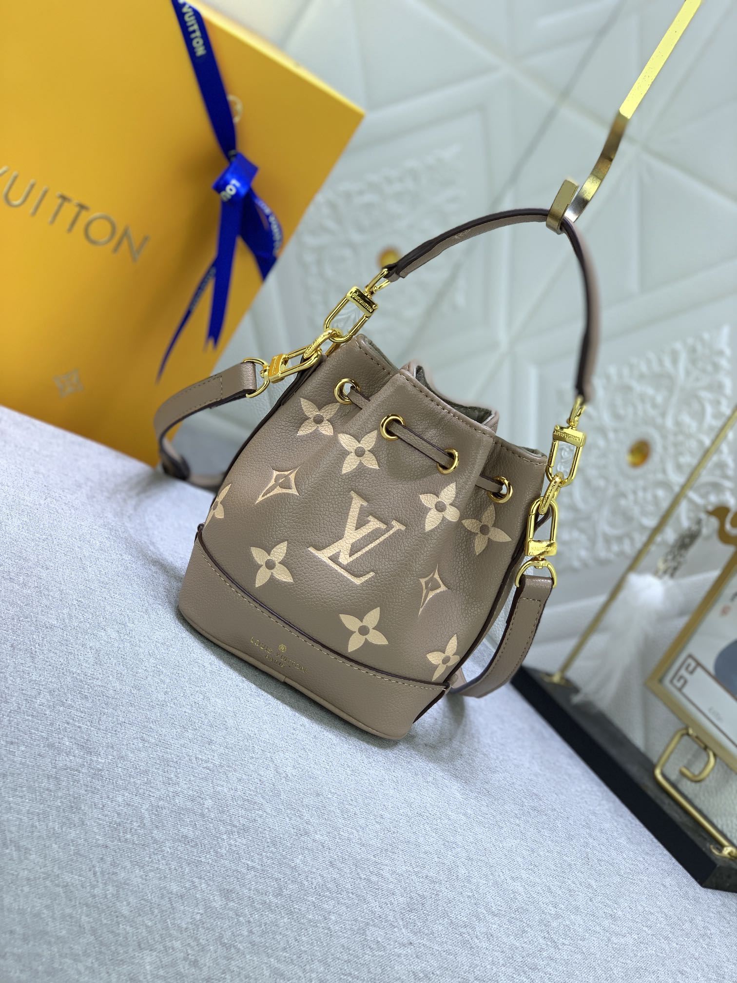 Louis Vuitton Nano No  Tourterelle Gray 16Cm
